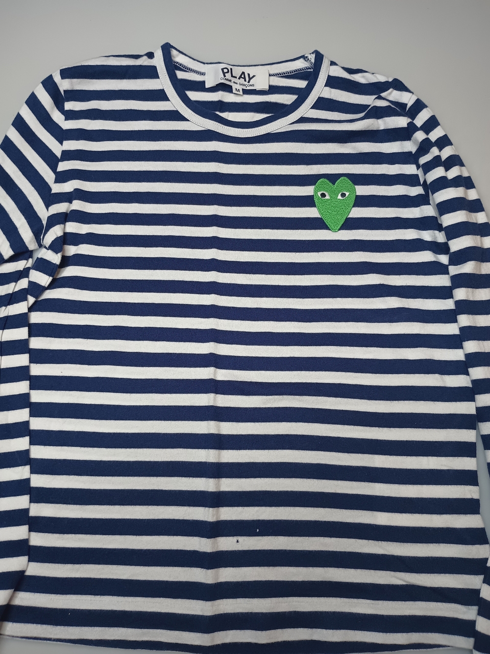 Comme Des To Garcon PLAY Women's Striped Long Sleeve T Shirt M AZ-T051